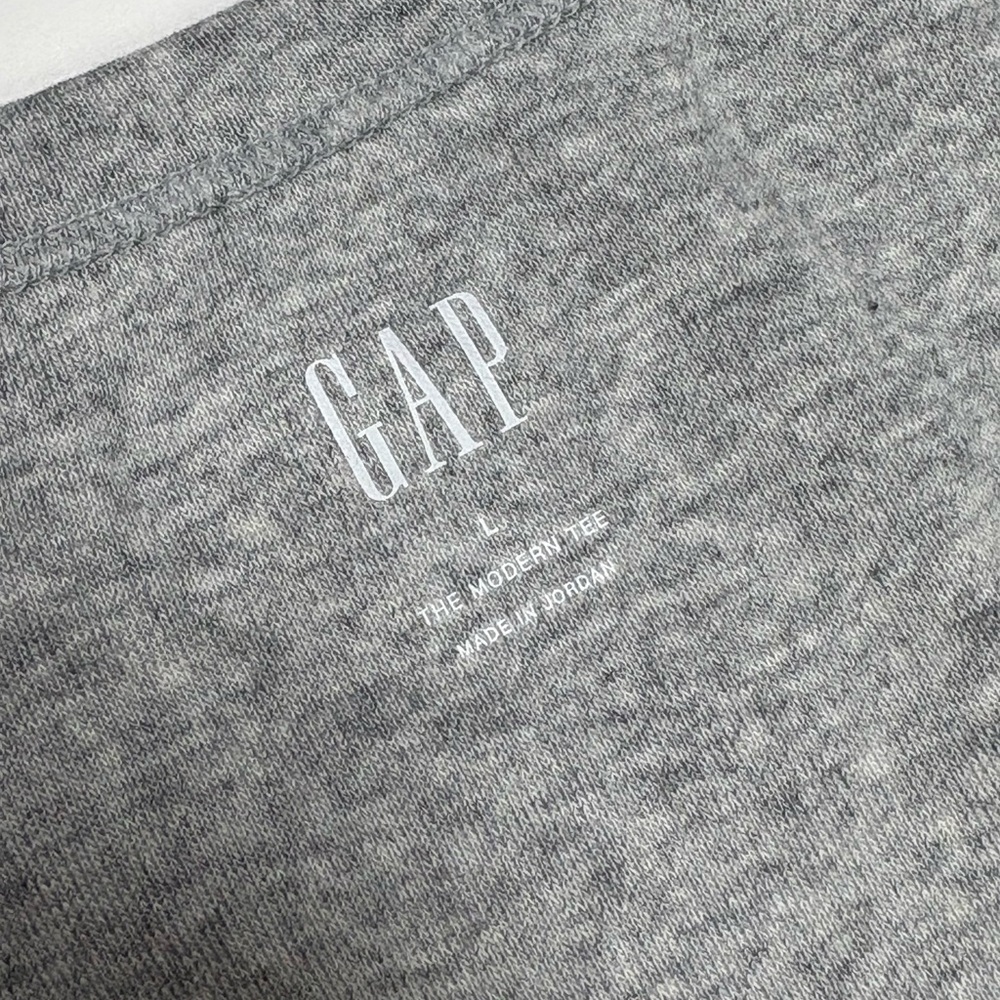 NWT GAP Modern Tee | L | V-Neck | Gray - Picture 3 of 7